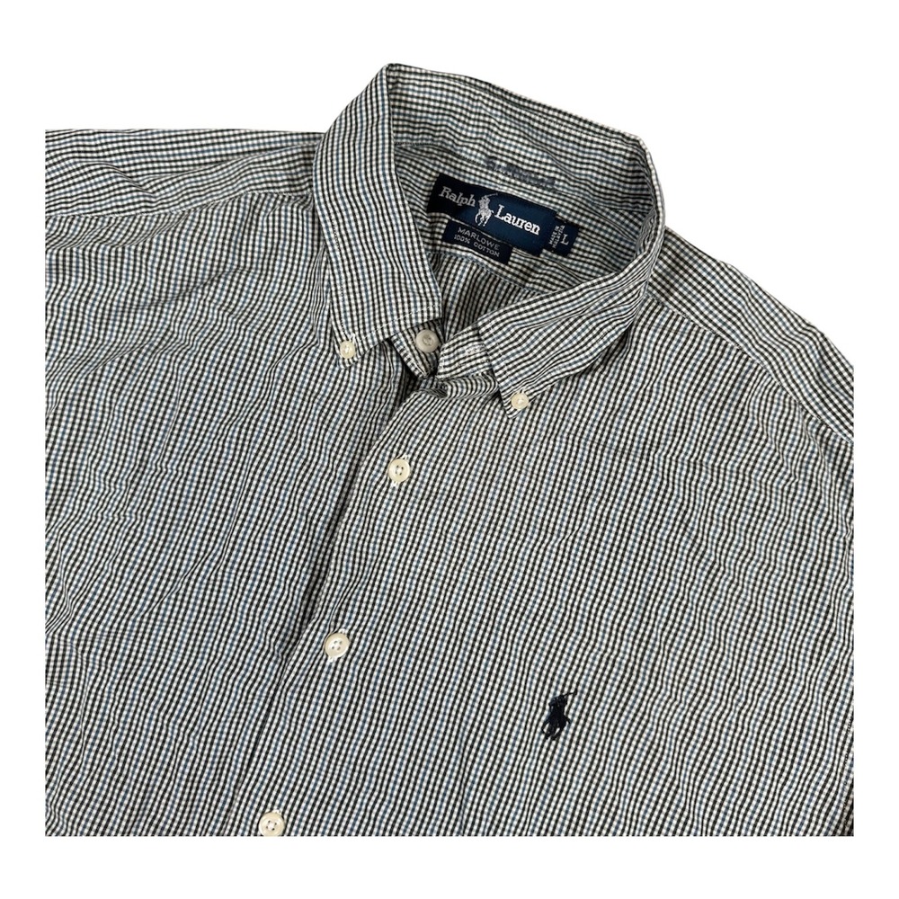 Ralph Lauren Marlowe‎ Multicolor Plaid Button Down Shirt Long Sleeve Mens L